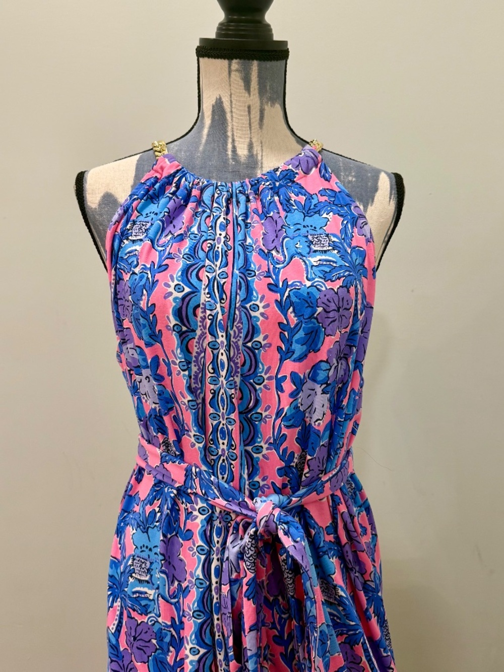 Lilly Pulitzer Bingham Maxi Dress Palm Paradise Size XL - Picture 5 of 11